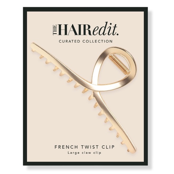 NIP The Hair Edit Gold French Twist Claw Clip - Picture 2 of 10